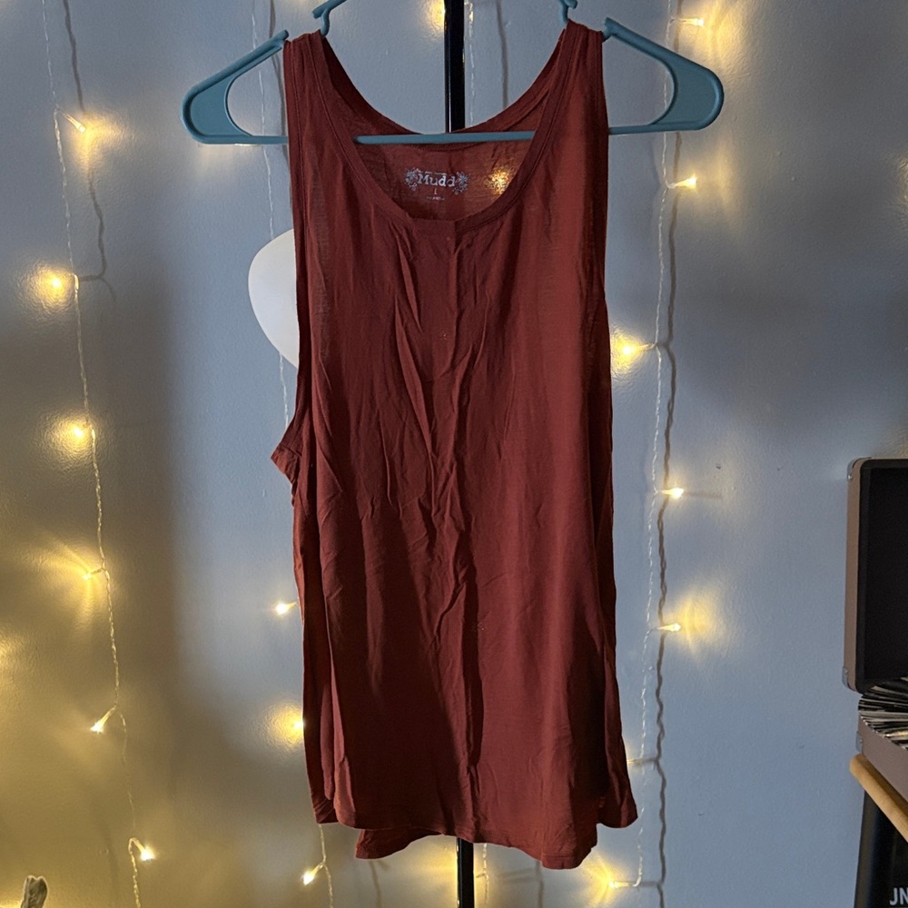 Mudd Women's Tank Top - Deep Rust